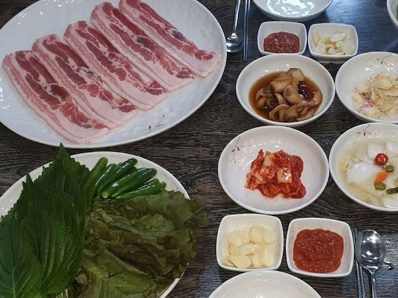 경호강 패키지 식사
